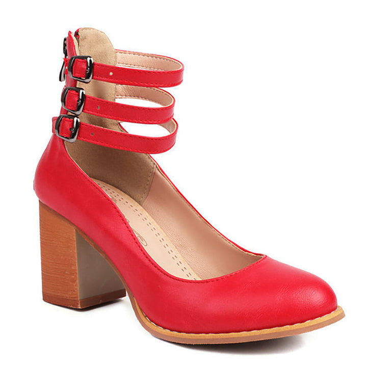 Caa | Smooth Sandals with Ankle Straps and Wedge Heel