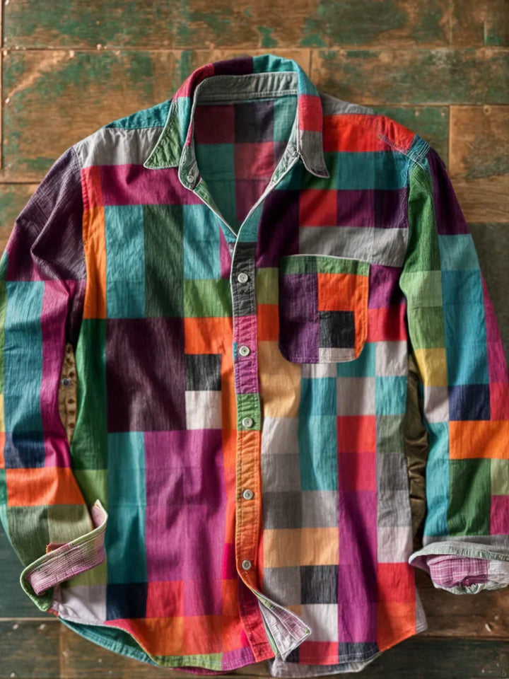 Checkered Polo | Elegant shirt with practical chest pocket