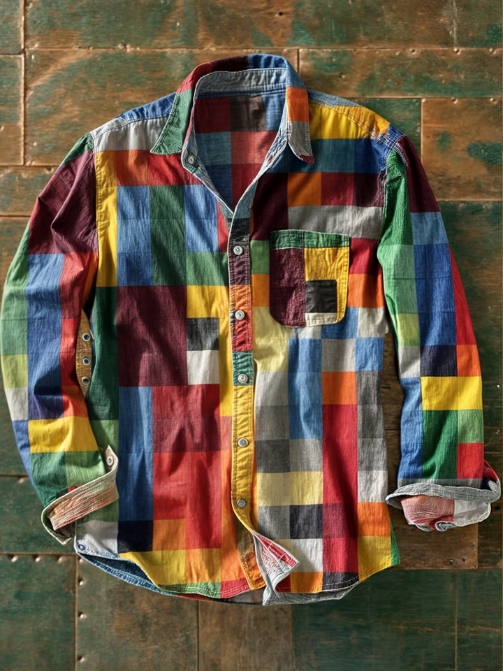 Checkered Polo | Elegant shirt with practical chest pocket
