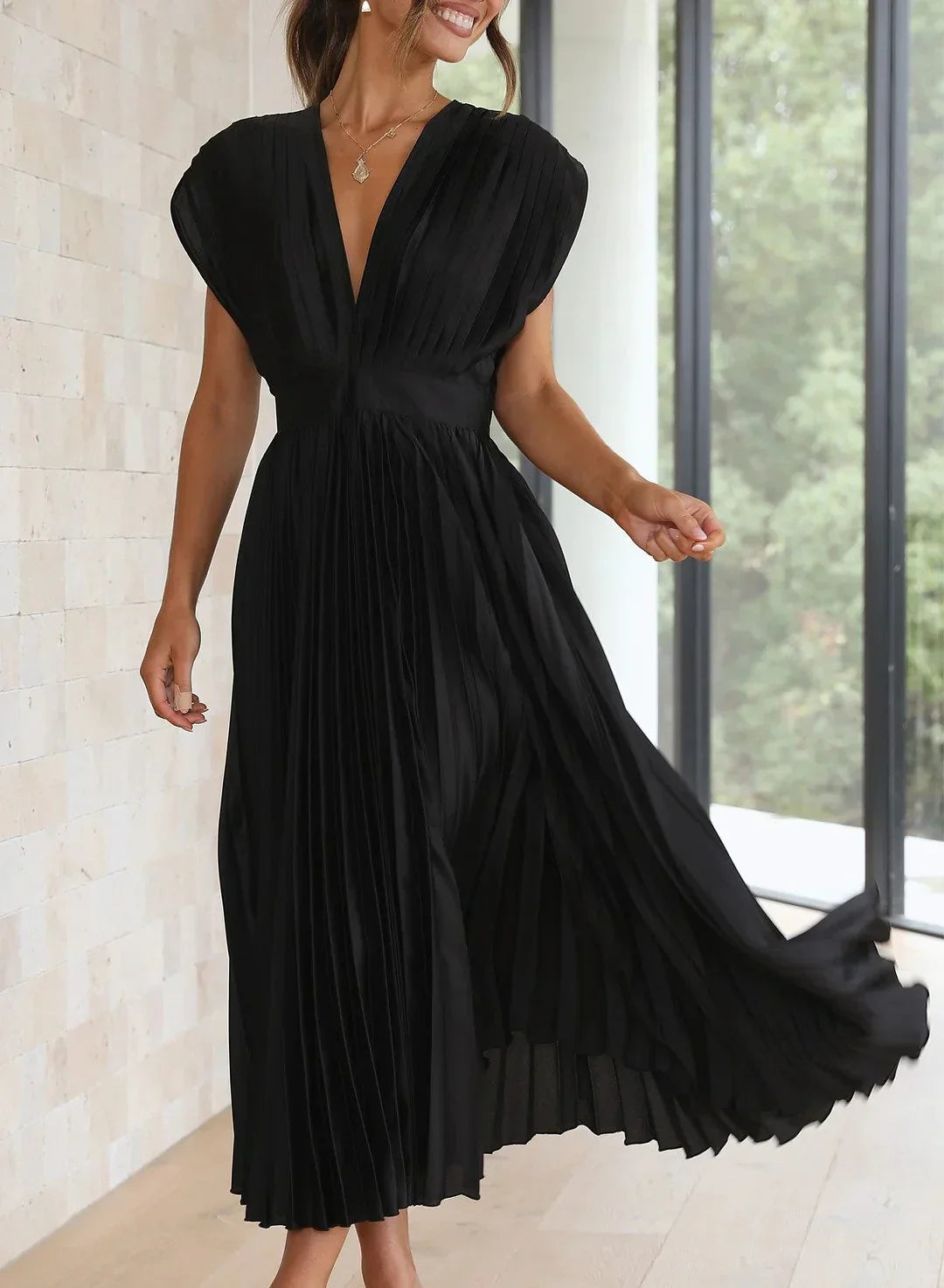 Rosea Longline Draped Dress