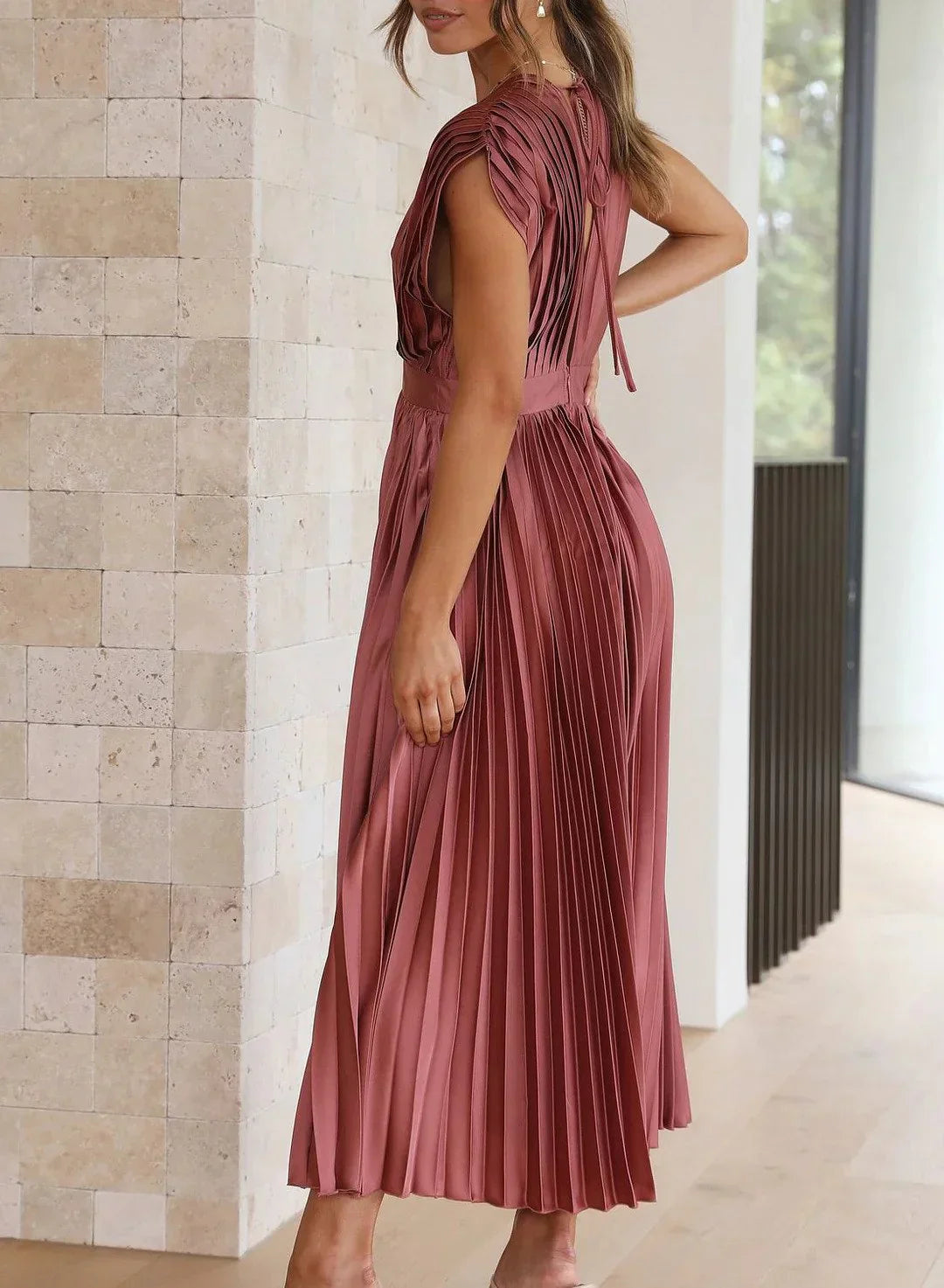 Rosea Longline Draped Dress