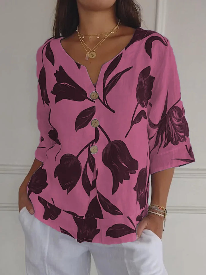 Lena | Blouse with Flowers