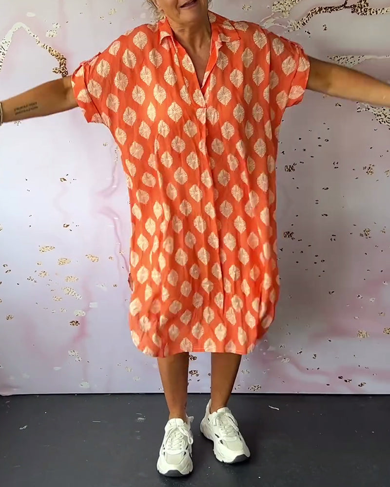 Stylish dress with V-neck