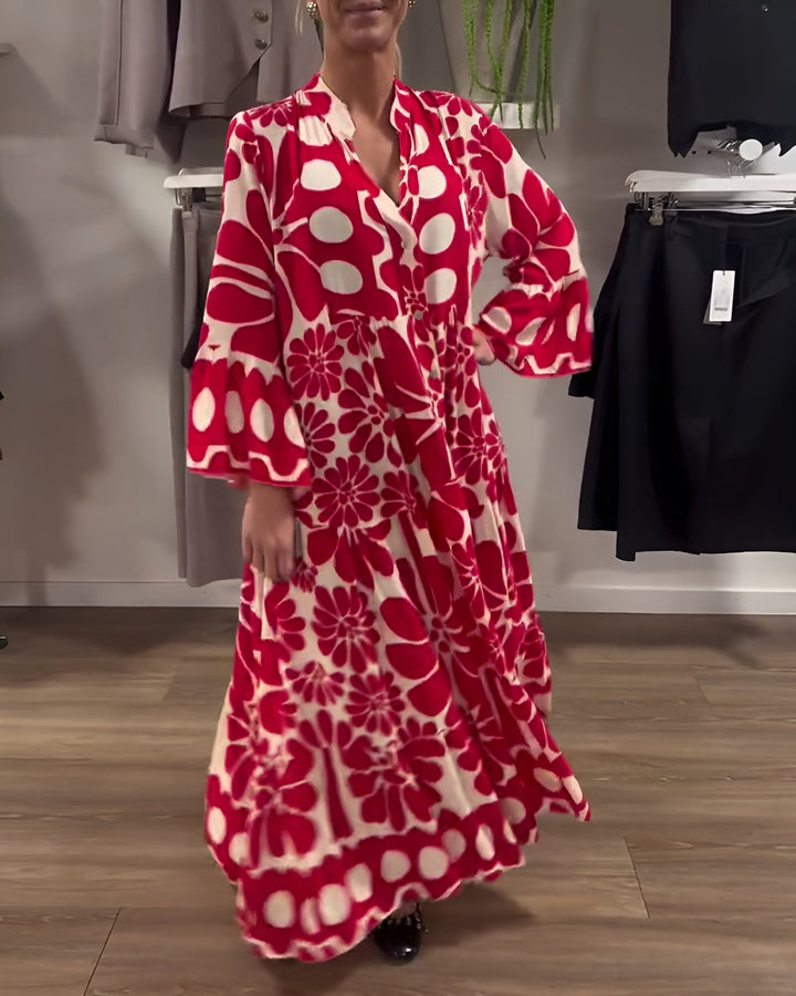 Marielle | Elegant Patterned Maxi Dress