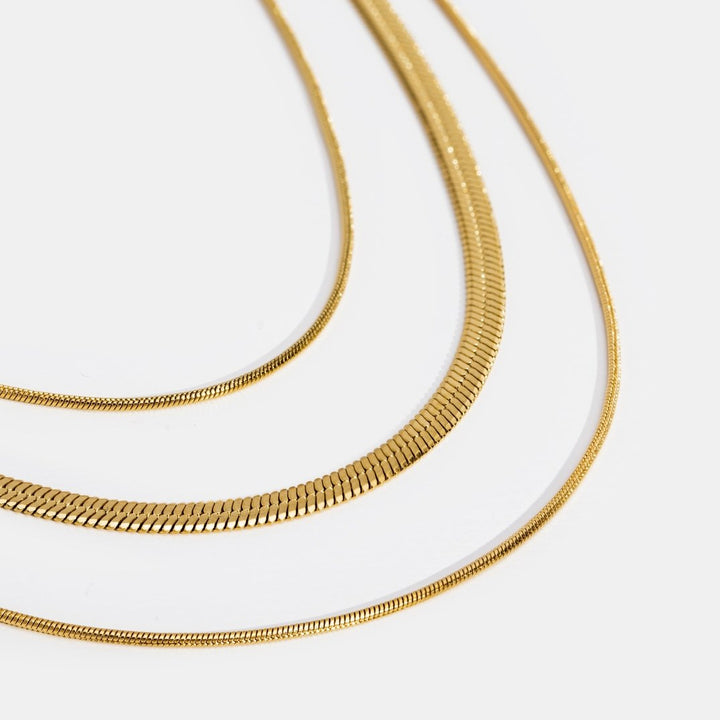 Multi-strand Gold-Plated Necklace