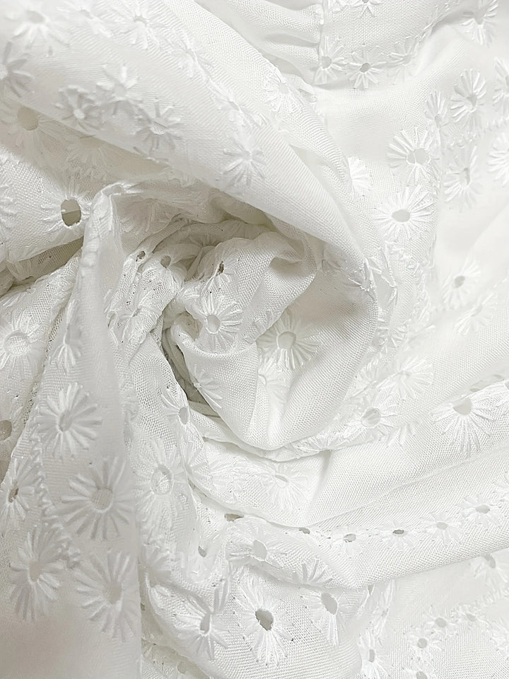 Isaline | White Broderie Anglaise Midi Dress