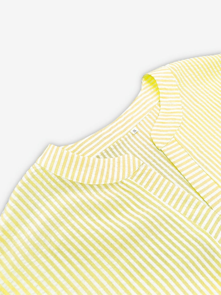 Nienke | Breezy striped beach shirt dress