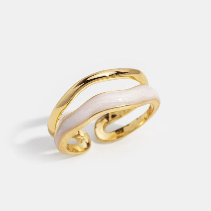 Multi-layered Golden Sahara Stack Ring