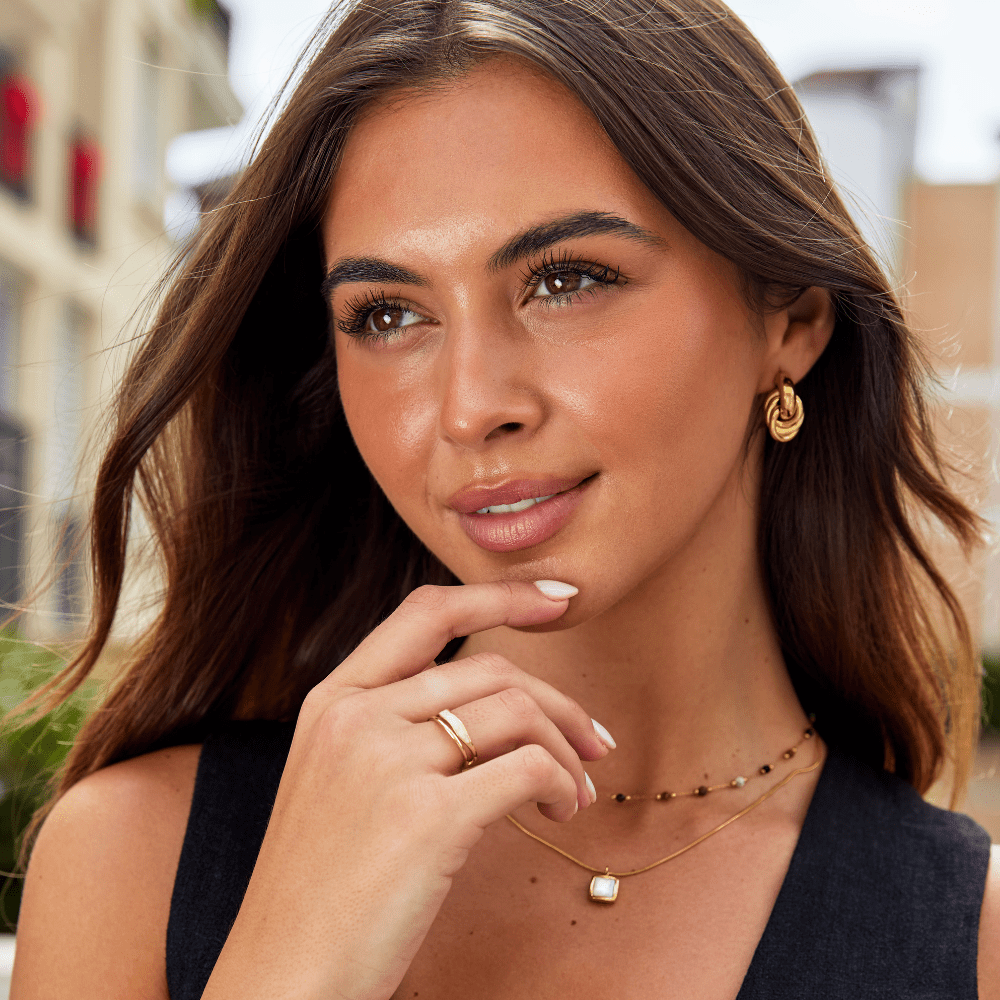 Multi-layered Golden Sahara Stack Ring