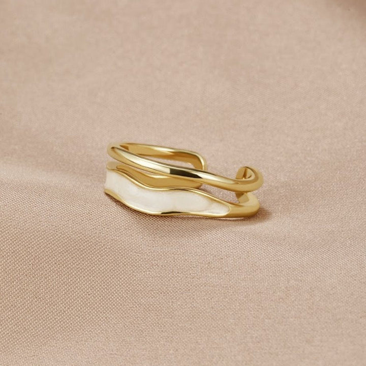 Multi-layered Golden Sahara Stack Ring