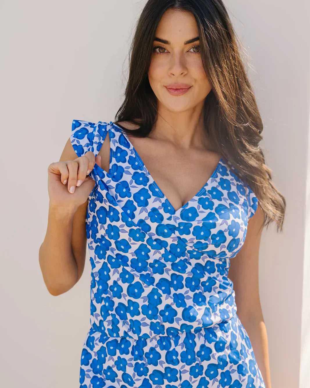 Agnieszka – Ruffled swimsuit with bust support