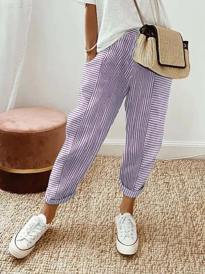 Lena | Striped Pants