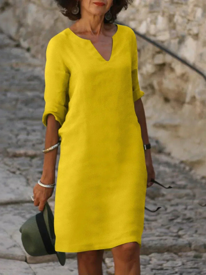 Saoirse   - V-Neck Dress that Hides the Belly