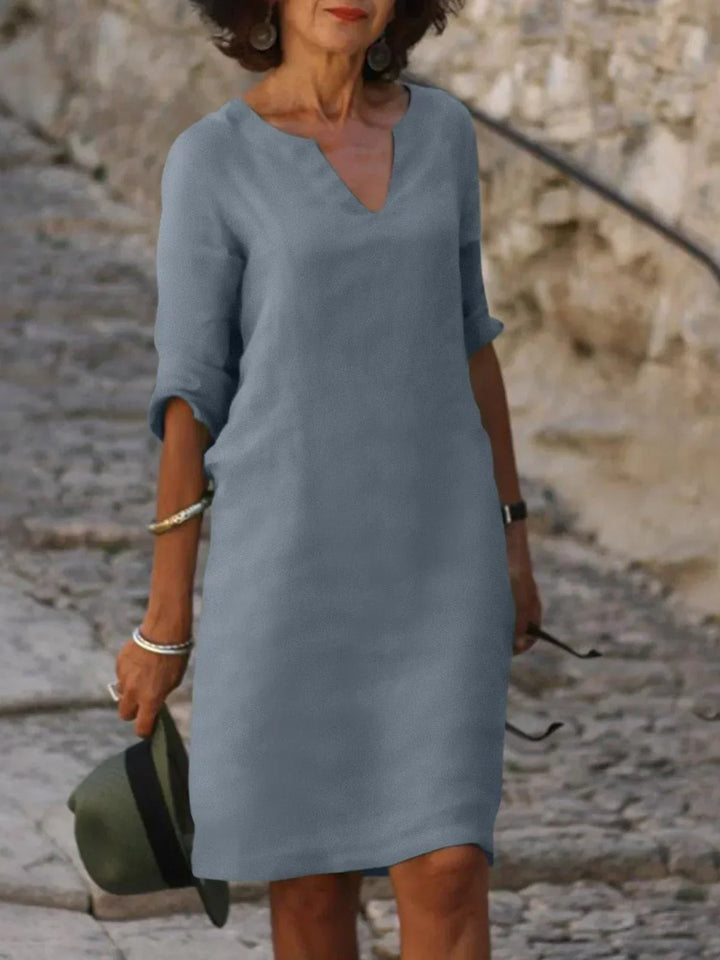 Saoirse   - V-Neck Dress that Hides the Belly