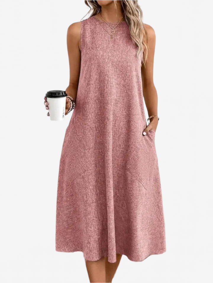 Lena | Relaxed Linen Dress for Spring