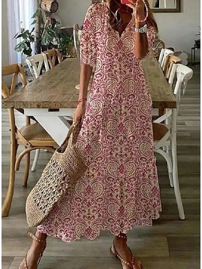 Elise   | Boho Dress with Belly Coverage