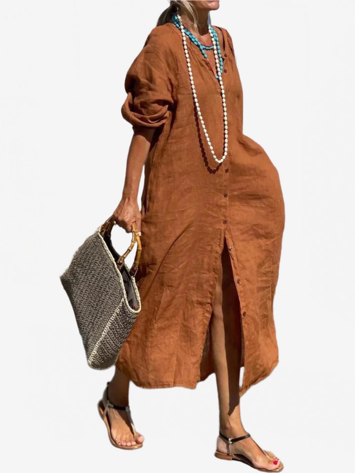 Lena | Loose-fitting linen dress