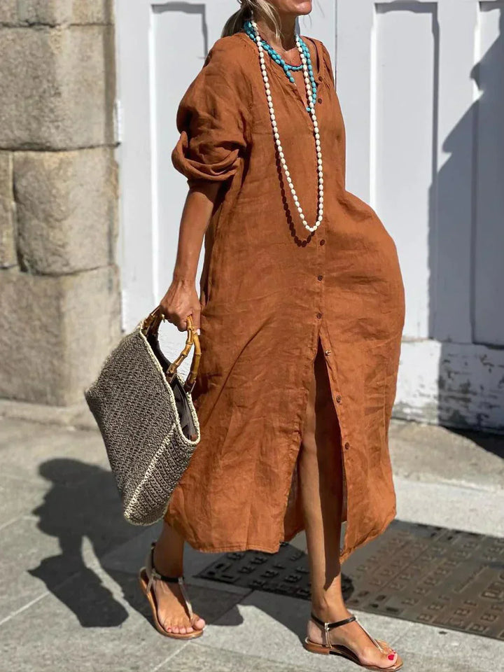 Lena | Loose-fitting linen dress
