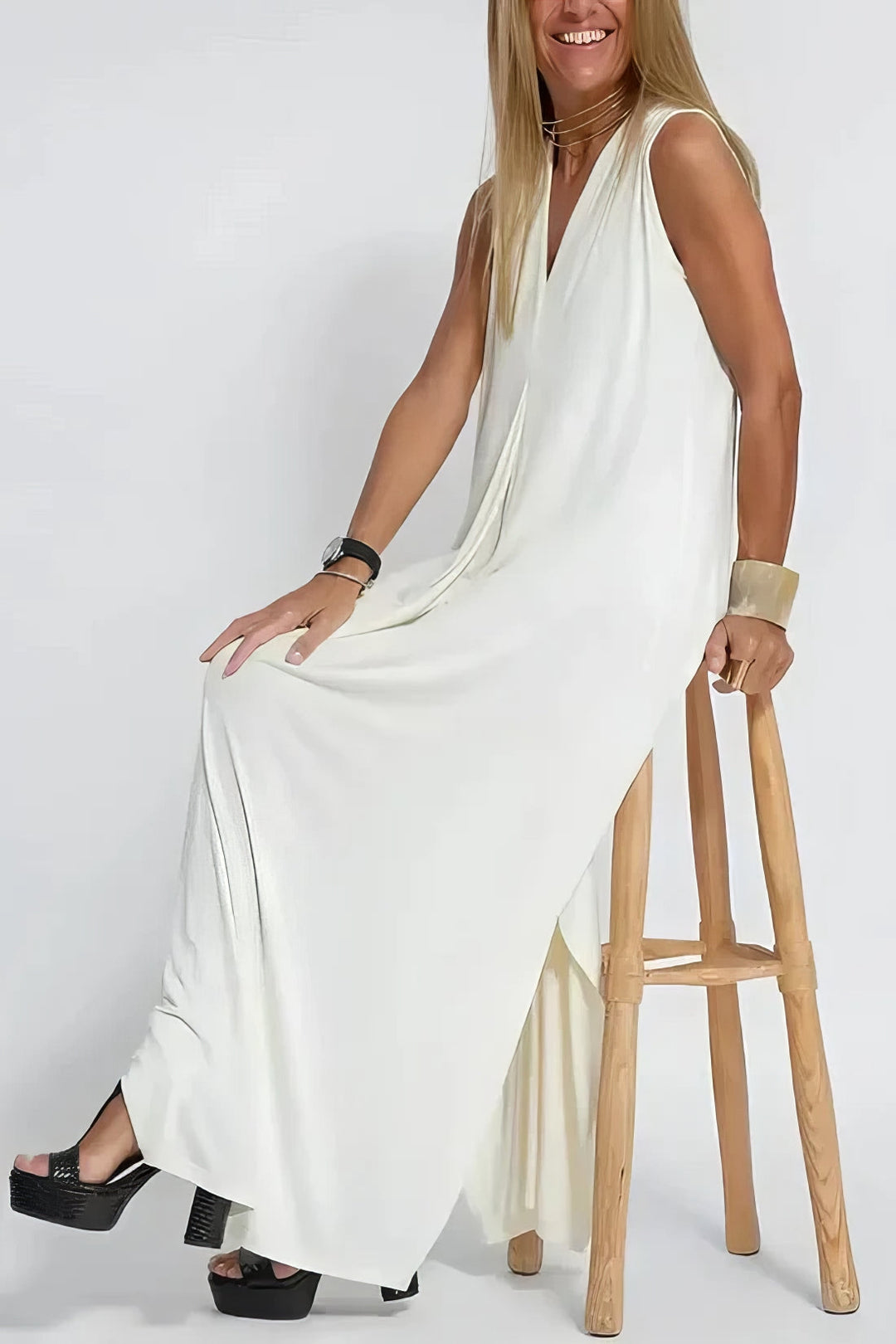 ELISE | Elegant Long Dress with Free Matching Cardigan