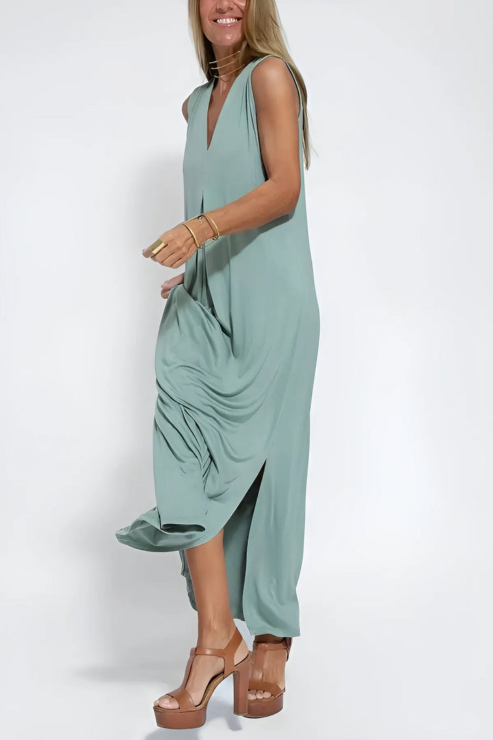 ELISE | Elegant Long Dress with Free Matching Cardigan